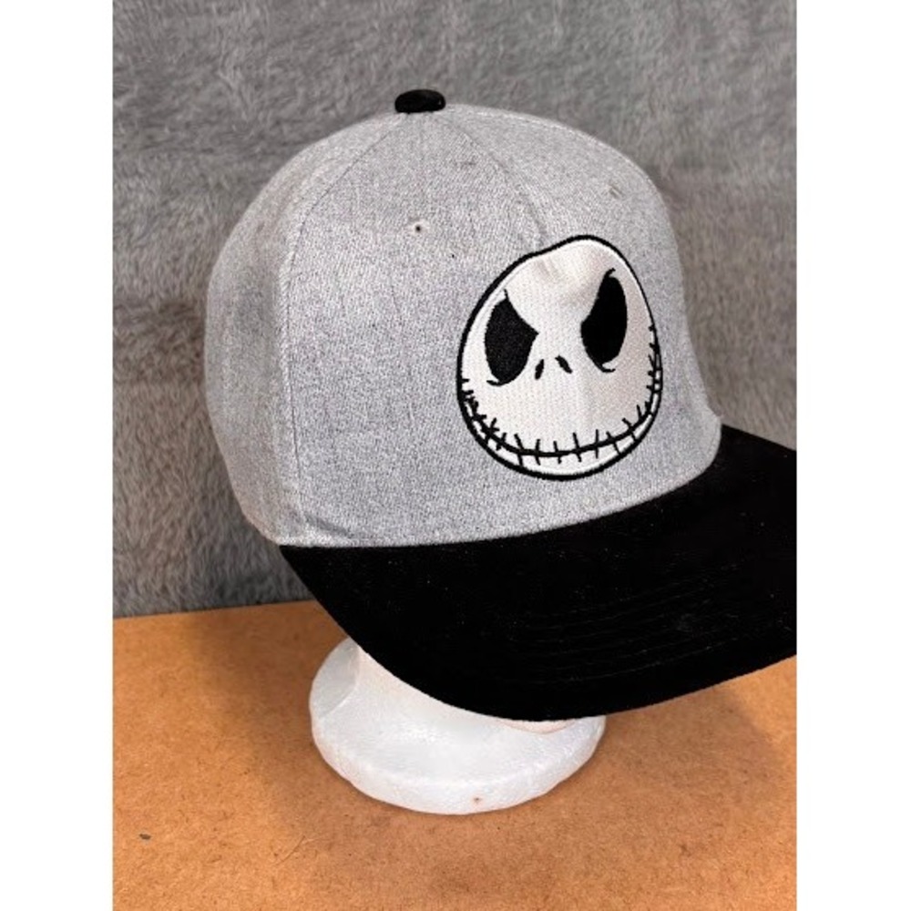 Disney Nightmare Before Christmas Jack Skellington Snapback Hat Grey Black‎ Cap